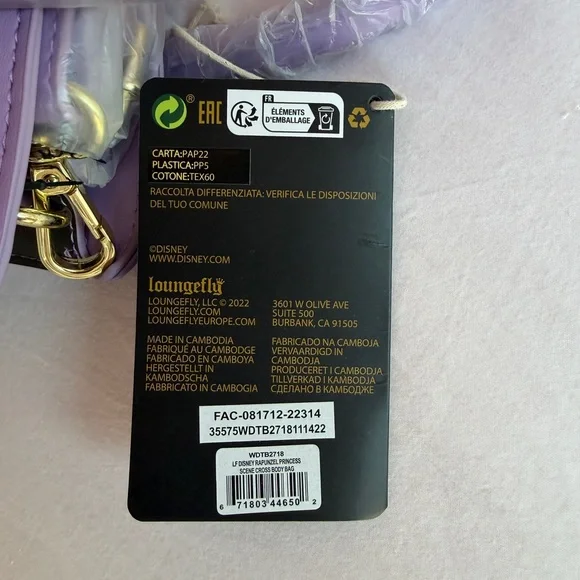 NWT (Rare) Double-Sided Disney Loungefly Rapunzel Purse w/ Shoulder Strap - Picture 4 of 9